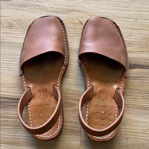 [Pons] Classic Style Tan Avarca Brown Sling Sandal